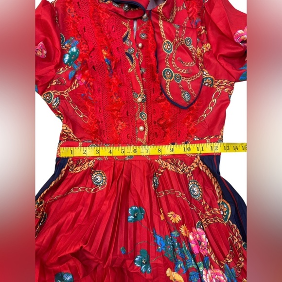 Unbranded Vibrant Floral Long Sleeve Dress Size Small.  C44 - Picture 16 of 16